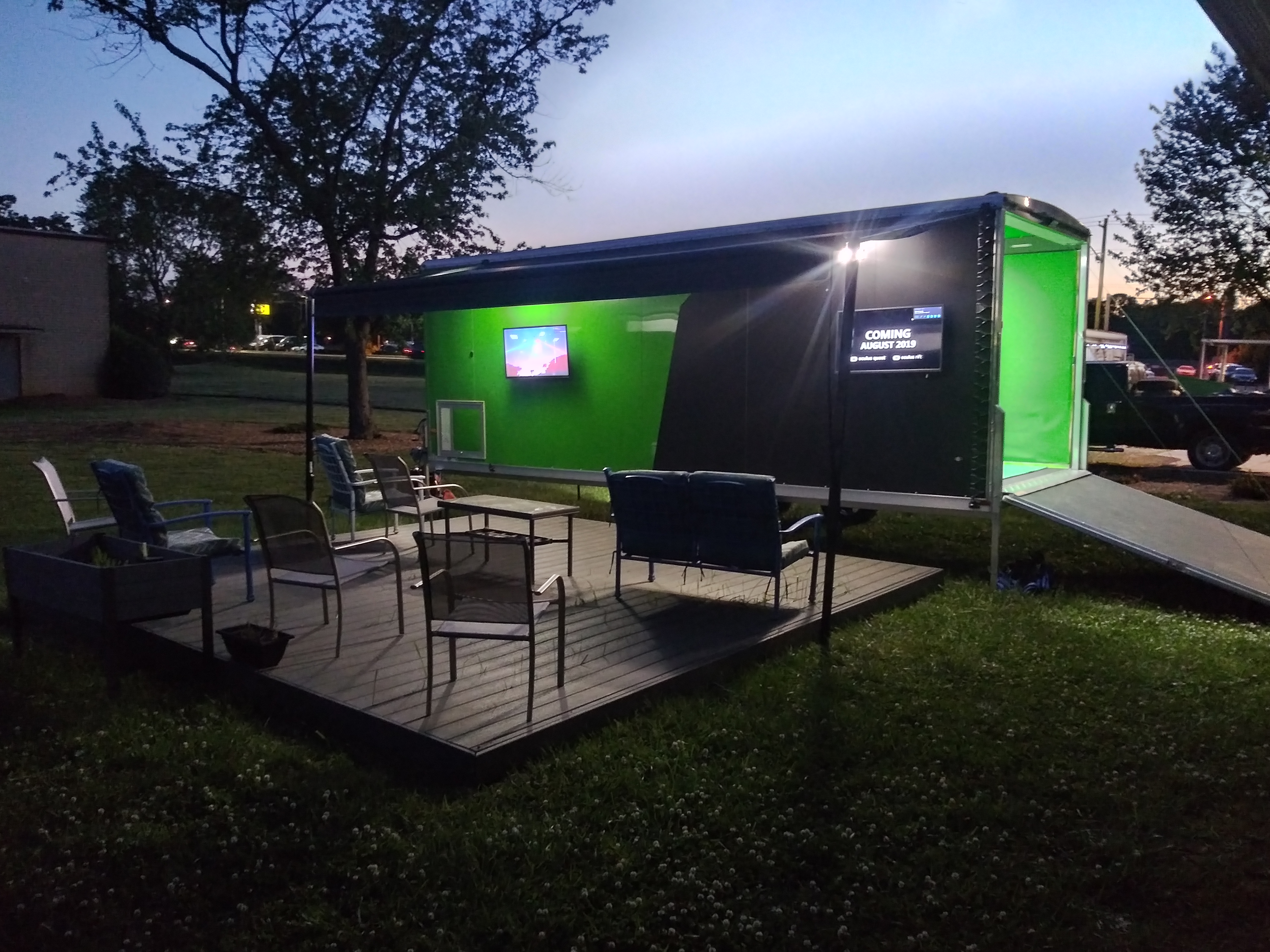 XRVR Mobile Reality Unit VR Game Trailer evening event at 742 North in Rock Hill, SC